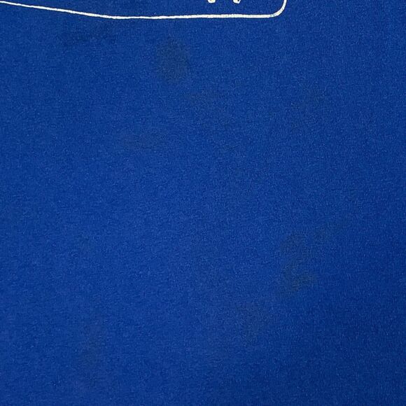 Vintage 80s Gymnastics Championships T Shirt Mens L Large Bryan Texas USA Blue - Picture 5 of 12